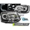 HEADLIGHTS TRUE DRL CHROME fits VW T5 2010-2015