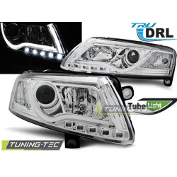 SVĚTLOMETY TRUBICE SVĚTLO DRL CHRÓMOVÉ pro AUDI A6 C6 04.04-08