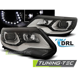 SVĚTLOMETY TRUE DRL černé pro VW TIGUAN 2011 - 12.2015