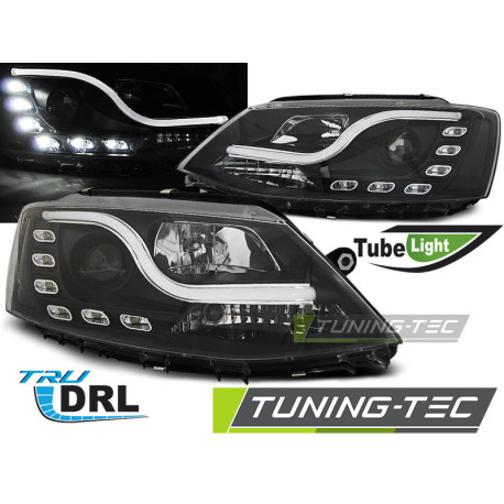 Osvětlení SVĚTLOMETY LED TUBE SVĚTLO DRL černé pro VW JETTA VI 1.11-18 | race-shop.cz