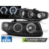 HEADLIGHTS ANGEL EYES CCFL BLACK fits SEAT LEON / TOLEDO 04.99-08.04