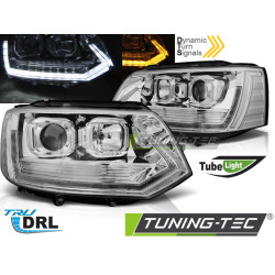 SVĚTLOMETY TUBE LIGHT T6 LOOK CHROME pro VW T5 2010-2015