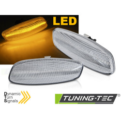 BOČNÍ SMĚROVKY V ZRCADLE BÍLÁ LED SEQ pro PEUGEOT 207 308 3008 5008 CITROEN C3 C4 C5