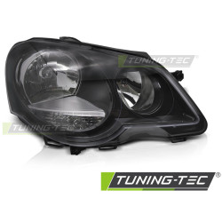 HEADLIGHT BLACK RIGHT SIDE TYC fits VW POLO 9N3 05-09