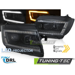 LED SVĚTLOMETY TUBE SVĚTLE ČERNÁ DRL SEQ pro VW CRAFTER II 2017-