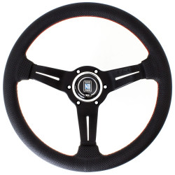 Nardi Deep Corn Volant, kůže, 50mm osazení 330mm, černá ramena
