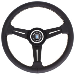 3 ramenný sportovní volant Nardi Classic ND33, 330mm, kůže, ramena se zářezy, 40mm odsazení, černá