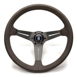 3 ramenný sportovní volant Nardi Deep Corn, 350mm, kůže, 75mm odsazení, hnědá/šedá