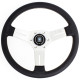Volanty 3 ramenný sportovní volant Nardi Competition, 330mm, kůže, 40mm odsazení, černá/stříbrná | race-shop.cz