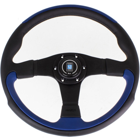 Volanty Nardi Leader Volant, Modrá kůže, 350mm | race-shop.cz