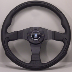 3 ramenný sportovní volant Nardi Leader, 350mm, kůže, bez odsazení, černá