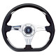 Volanty 3 ramenný sportovní volant Nardi Kallista, 350mm, kůže, chromový lem, bez odsazení, černá/chromová | race-shop.cz