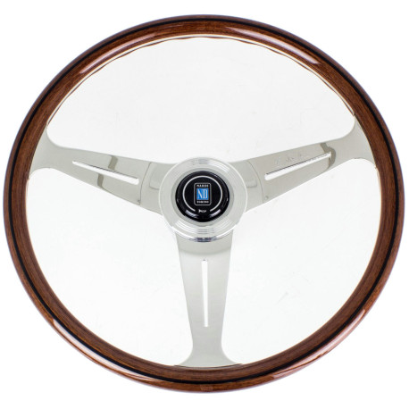 Akce 3 ramenný sportovní volant Nardi Classic ND34, 340mm, dřevo, 40mm odsazení, hnědá/chromová | race-shop.cz