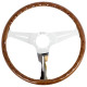 Volanty 3 ramenný sportovní volant Nardi Classic ND39, 390mm, dřevo, 40mm odsazení, hnědá/stříbrná | race-shop.cz