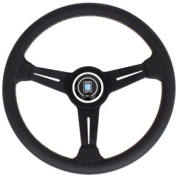 3 ramenný sportovní volant Nardi Classic ND34, 340mm, kůže, perforovaná kůže, 40mm odsazení, černá