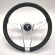 Volanty 3 ramenný sportovní volant Nardi Novantesimo, 355mm, kůže, bílý středový prstenec, bez odsazení, černá/stříbrná | race-shop.cz