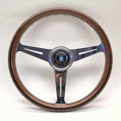 3 ramenný sportovní volant Nardi Classic ND36, 360mm, dřevo, bez odsazení, hnědá/chromová