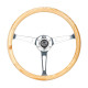 Volanty 3 ramenný sportovní volant NRG Classic LIGHT, 380mm, dřevo, bez odsazení, hnědá/chromová | race-shop.cz