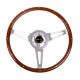 Volanty 3 ramenný sportovní volant NRG Classic, 380mm, dřevo, bez odsazení, hnědá/stříbrná | race-shop.cz