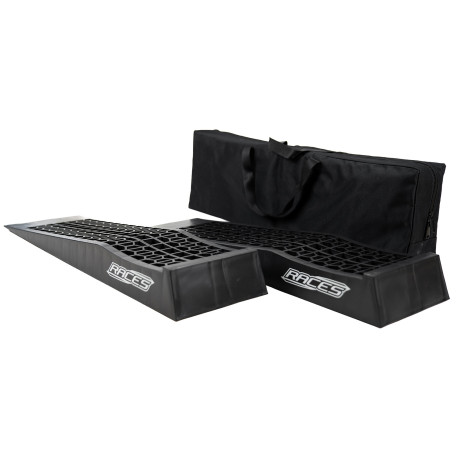 Zvedáky, podpěry a nájezdy Nízkoprofilové servisní nájezdy RACES (pár) + přenosná taška | race-shop.cz
