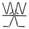 FIA 6 point safety belts OMP ONE 2 WRC Pull Up black