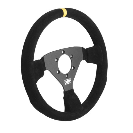 Volanty 3 ramenný sportovní volant OMP ALU RALLY, 320mm, semiš, bez odsazení, černá/žlutá | race-shop.cz