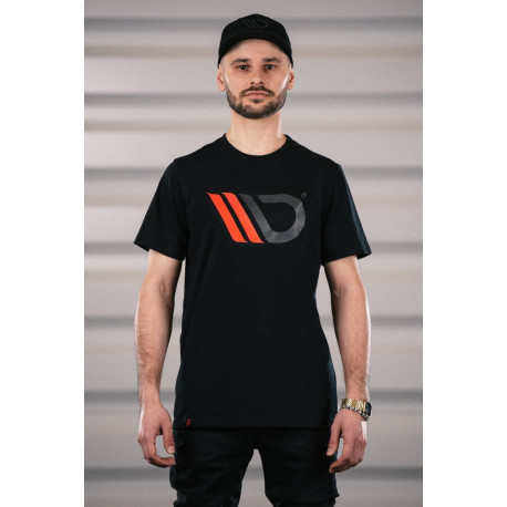 Trička MAXTON Design pánské tričko, černá s červená logo | race-shop.cz