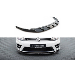 MAXTON DESIGN přední splitter pro Volkswagen Golf R / R-Line Mk7, lesklá černá, V6
