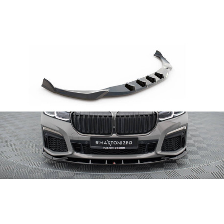 Body kit a vizuální doplňky MAXTON DESIGN přední splitter pro BMW 7 G11 M-Pack Facelift, lesklá černá, V5 | race-shop.cz