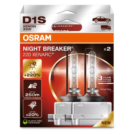 Žárovky a xenonové výbojky Xenonové žárovky Osram XENARC NIGHT BREAKER 220 D1S (2ks) | race-shop.cz