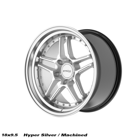 ALU disky STROM STROM DS-05 disk 18x9.5 5x120 72.6 ET15, Hyper Silver / Polished Dish | race-shop.cz
