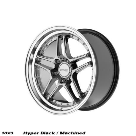 ALU disky STROM STROM DS-05 disk 18x9 5x100 73.1 ET35, Hyper Black / Polished Dish | race-shop.cz