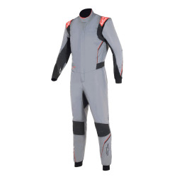 FIA závodní kombinéza ALPINESTARS Hypertech V3, šedá/černá/červená/fluo