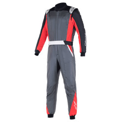 FIA závodní kombinéza ALPINESTARS Atom, antracitová/červená/černá