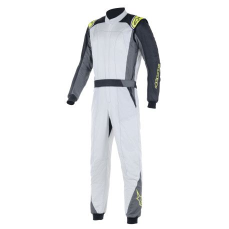 Kombinézy Alpinestars FIA kombinéza Atom, Stříbrná/antracitová/žlutá fluo | race-shop.cz