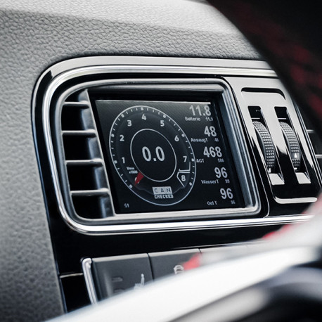 CANCHECKED display CANchecked zobrazení ventilačního otvoru VW Polo MK5 6R (inkl. WRC) LHD MFD32 Gen2 | race-shop.cz