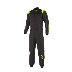 CIK-FIA dětská kartingová kombinéza ALPINESTARS KMX-9 V3, černá/žlutá/fluo