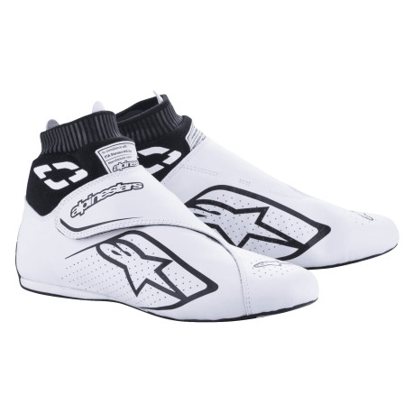Boty FIA závodní obuv Alpinestars Supermono V2, Bílá/černá | race-shop.cz