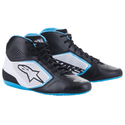 Závodní obuv Alpinestars Tech-1 K Start V2, Černá/bílá/světle modrá