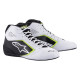 Závodní obuv Alpinestars Tech-1 K Start V2, Bílá/černá/žlutá Fluo