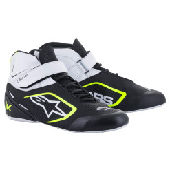 Závodní obuv Alpinestars Tech-1 K V2, Černá/bílá/žlutá