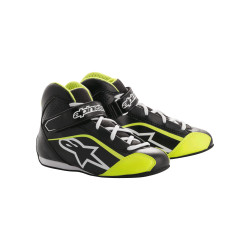 Dětské boty na motokáry Alpinestars Tech-1 K, Černá/bílá/žlutá Fluorescenční