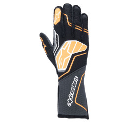 Závodní rukavice Alpinestars Tech-1 ZX V4 s FIA, Černá/oranžová fluo