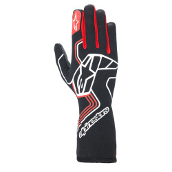 FIA závodní rukavice Alpinestars Tech-1 Race V4 (vnější šití), černá/červená