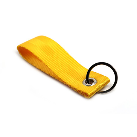 Klíčenky Přívěsek na klíče s popruhem bezpečnostního pásu - žlutá | race-shop.cz
