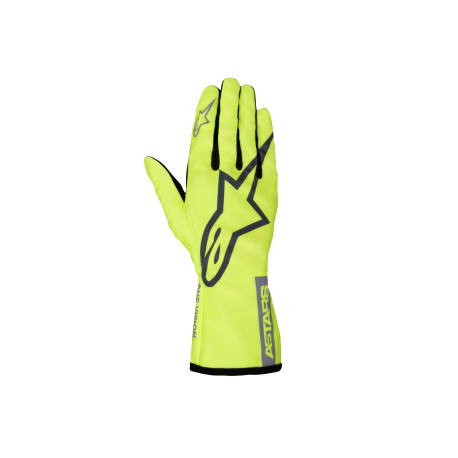 Rukavice Kartingové rukavice Alpinestars Tech-1 K Race V2 Pure (vnitřní šití), fluo žlutá/šedá | race-shop.cz