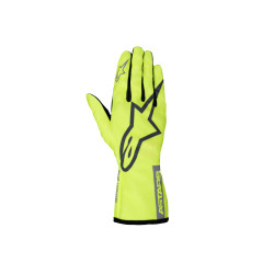 Kartingové rukavice Alpinestars Tech-1 K Race S V2 Pure (vnitřní šití), fluo žlutá/šedá