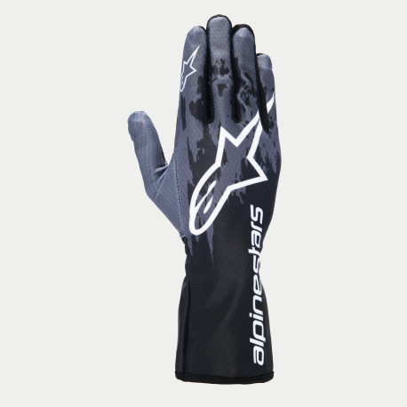 Rukavice FIA kartingové rukavice Alpinestars Tech-1 K V3 (vnější šití), černá/antracitová | race-shop.cz