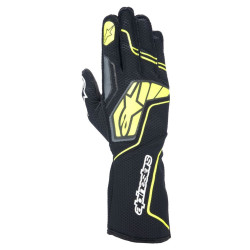 FIA kartingové rukavice Alpinestars Tech-1 KX V4 (vnější šití), šedá/černá/fluo žlutá