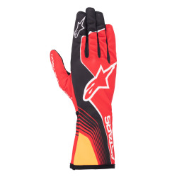 Závodní rukavice Alpinestars Tech-1 K Race V2 Future, Červená/mandarinková